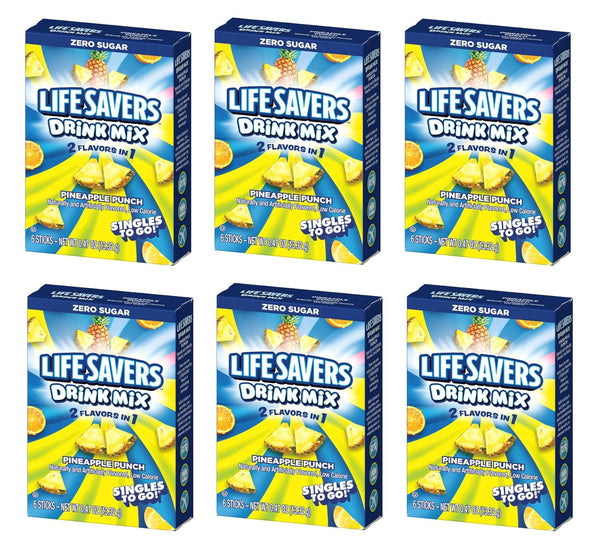 Life Savers Pineapple Punch Drink Mix - Pack of 6-6 Sticks Per