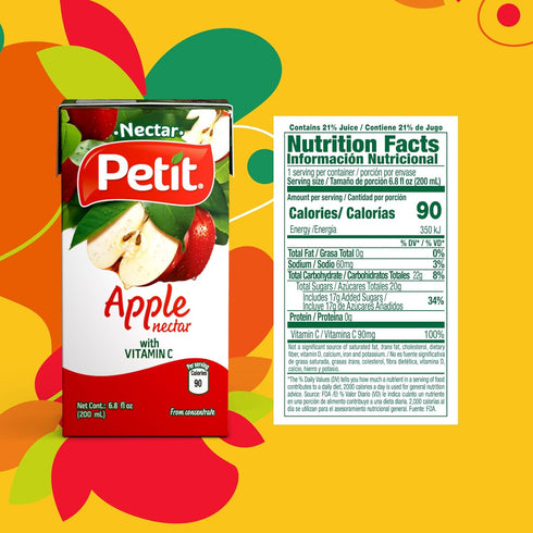 200 ml (Pack 24) Petit Apple Nectar, of Refreshing Fruit Beverage