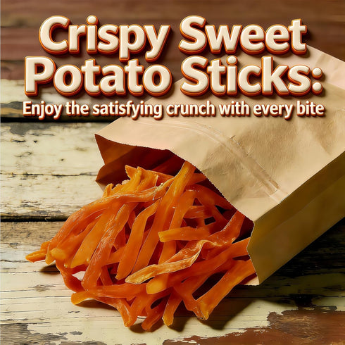 JKPDAMZ 1.32 600g Ib Dried Sweet potato, Organic Sweet Potato Sticks, Vegan Snack, No Added Sugar, Fat Free