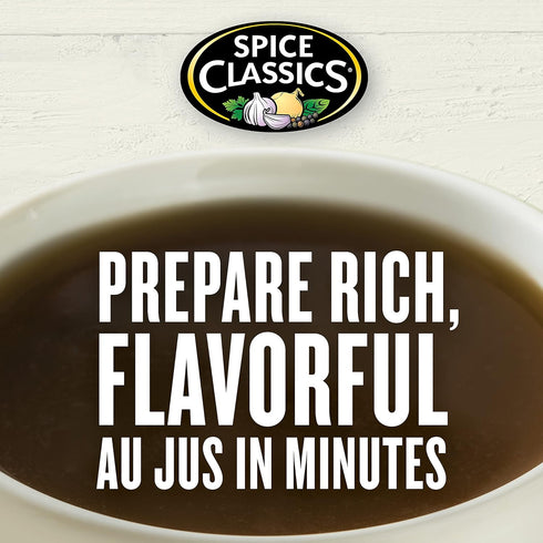 6 lb 6 Spice Classics Au Jus Mix, - One Pound Container of Au Jus Gravy Mix, Best for Bulk Preparation, Use to Heighten