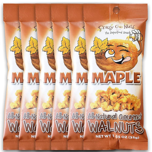 Crazy Go Nuts Walnuts Maple - Glazed Walnuts, Healthy Snacks, Vegan, Low