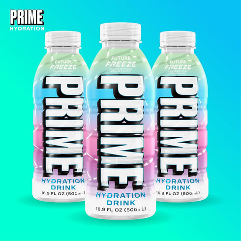16.9 Oz 12 Pack PRIME Hydration FUTURE FREEZE, Sports Drinks with Coconut Water, Electrolyte Enhanced to Replenish