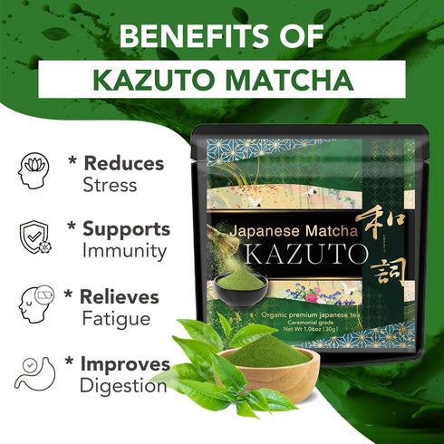 Visit the Store 100% 1.06oz Kazuto Imperial Ceremonial Grade Matcha Green Tea Powder - Premium First Harvest Single