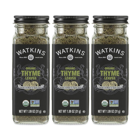 Watkins Gourmet Organic Spice Jar, Thyme Leaves, 1.26 Ounce (Pack of 3)
