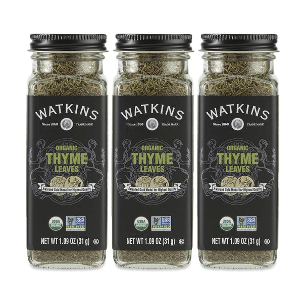 Watkins Gourmet Organic Spice Jar, Thyme Leaves, 1.26 Ounce (Pack of 3)