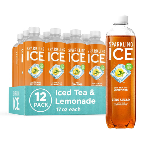 Sparkling Ice Tea + Lemonade Sparkling Water, Zero Sugar Flavored Water, with