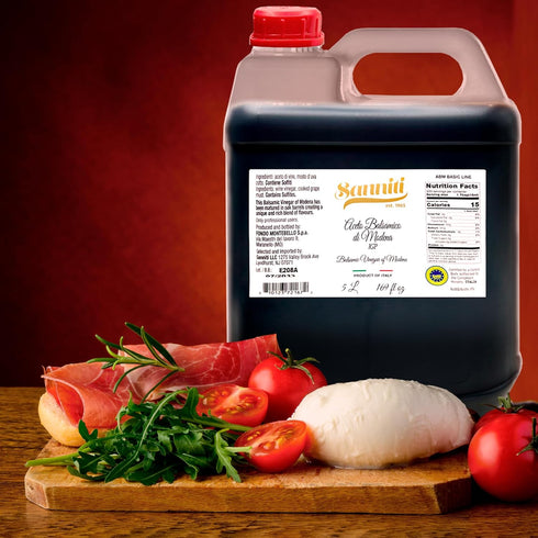 5 Sanniti Italian Aged Balsamic Vinegar of Modena | IGP Certified | Aceto Balsamico, Liter