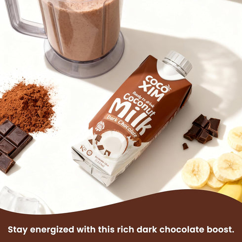 11 oz (Pack 12) 100% COCOXIM Ready to Drink Dark Chocolate Coconut Milk of | Vegan & Plant Based |Halal & Kosher