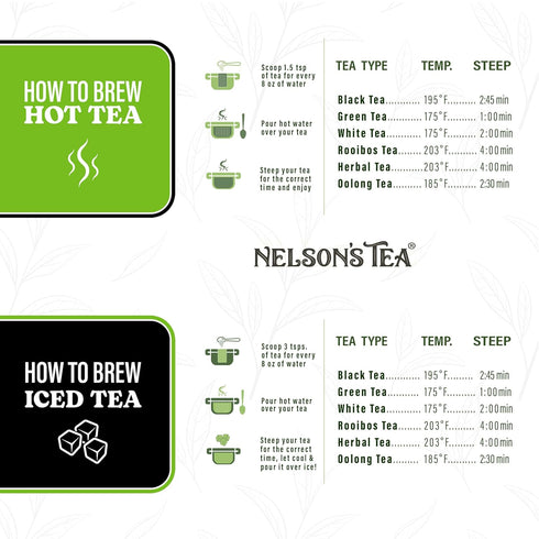 (16 oz) Nelson's Tea Strawberry Orange Peach - Caffeine Free Herbal Rooibos Loose Leaf Tea - Irresistable Blend