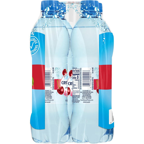 6-Pack, 16.9oz Crystal Geyser Sparkling Natural Alpine Spring Water, Cherry and Other Natural Flavors, Bottles, Zero