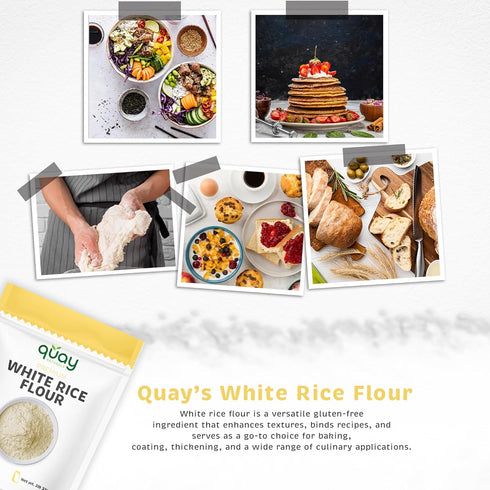 White Rice Flour - Gluten Free Baking Substitute, Non-GMO, 2 Pound Alternative for Cooking