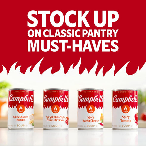 10.5 oz 12) Campbell's Condensed Spicy Tomato Soup, Can (Case