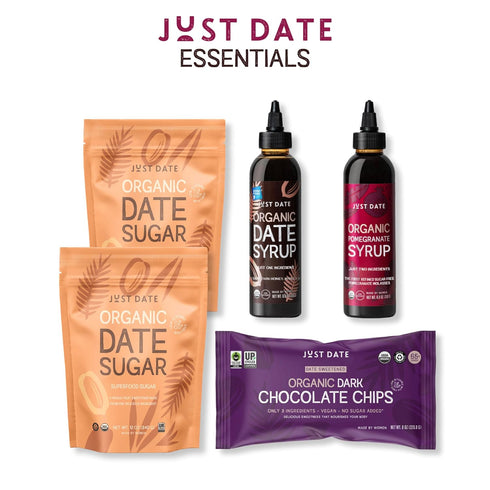 35% 4 8 Oz Just Date Organic Date Sweetened Milk Chocolate Chips / Cacao/Vegan/No Sugar Added/Only Ingredients/Low