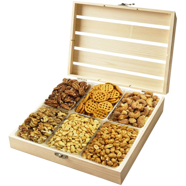 Honey Roasted Mixed Nuts Gift Basket Pecans, Walnuts, Cashews & Peanuts and