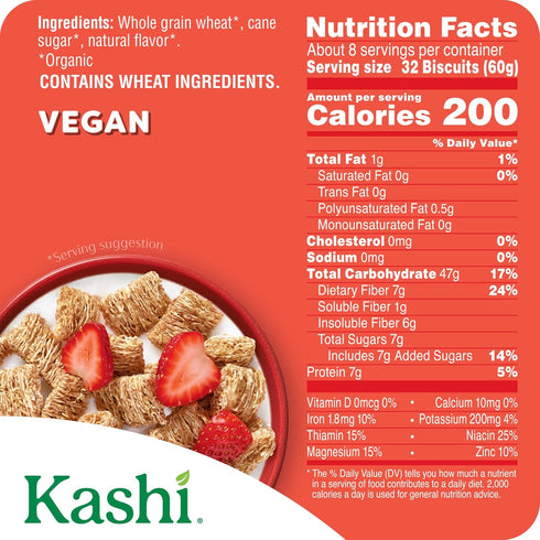 18oz (1 Kashi Breakfast Cereal, Organic, Whole Grain, Autumn Wheat, Box Box)