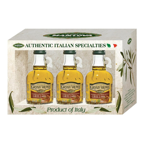 Mantova GrandAroma Grilliata Extra Virgin Olive Oil, made in Italy, cold-pressed, 100%