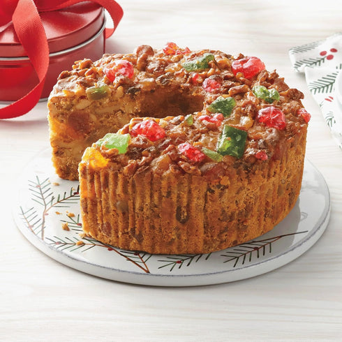 The Swiss Colony Christmas Fruitcake Traditional Holiday Dessert with Whole Candied Fruit and Nuts, Sweet Rich Bakery