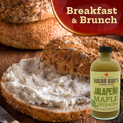 Sugar Bob’s Finest Kind - Jalapeno Maple Sriracha Hot Sauce, Garlic Sriracha Sauce with Fresh Jalapeno Peppers, Net Weight 9.6 oz