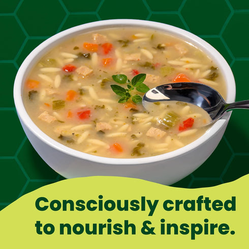 16.1 oz Pacific Foods Organic Greek-Style Chicken Orzo Soup With Lemon and Herb, Can