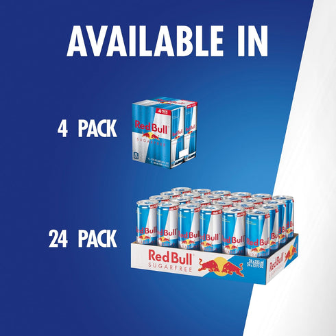 114mg 12 Oz, Pack 24 Red Bull Sugar Free Energy Drink with Caffeine plus Taurine & B Vitamins, Fl of Cans