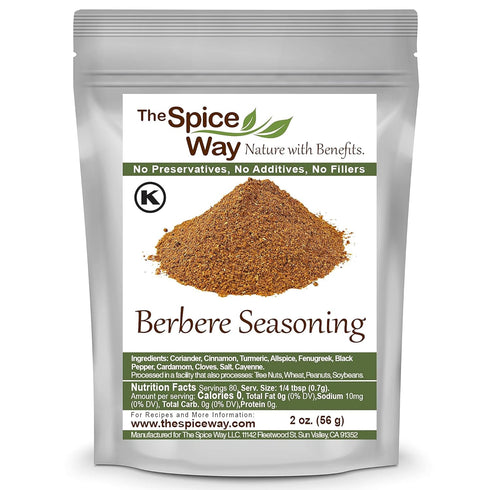 The Spice Way Ethiopian Berbere, Mildly Hot Traditional Spice Blend, 2oz Resealable Bag
