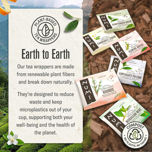 100 Numi Organic Breakfast Blend Tea | Black Tea Bags | Assam, Ceylon & Darjeeling Black Teas | Caffeinated