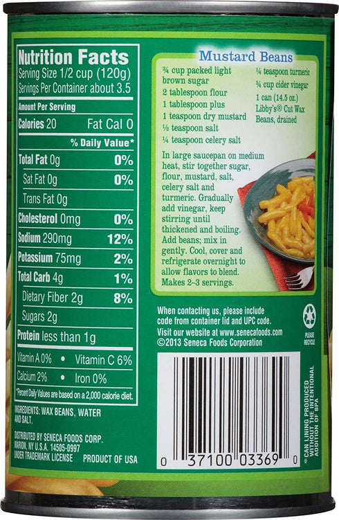 Libby's 14.5 oz (Pack 4) Cut Wax Beans