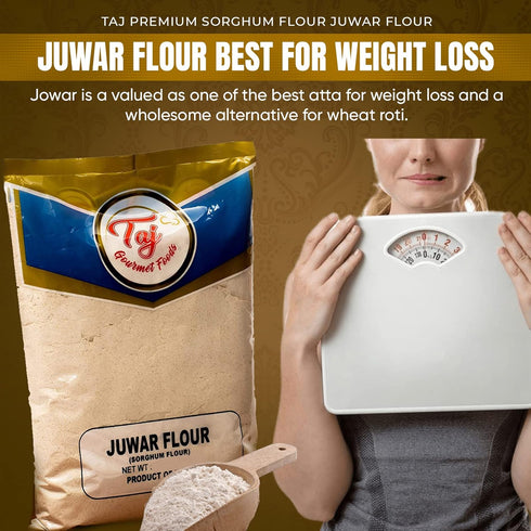 TAJ Gourmet Foods 2-Pounds TAJ Premium Sorghum Flour Juwar Flour, Jowar, No Salt