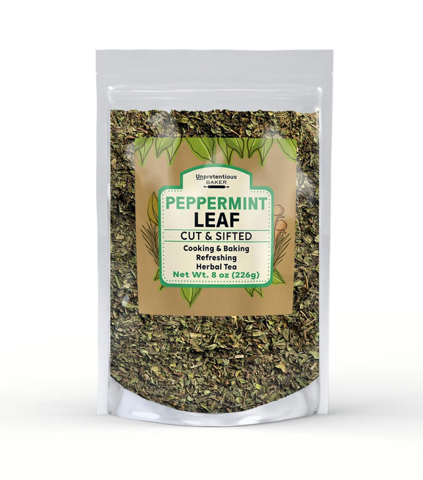 Unpretentious Peppermint Leaf, 8 oz Cut & Sifted, Refreshing for Cooking & Baking