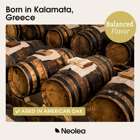 8.45 oz 250 ml Neolea White Greek Balsamic Vinegar from Greece - American Oak w/Aged Vanilla & Honey Notes - Adds a