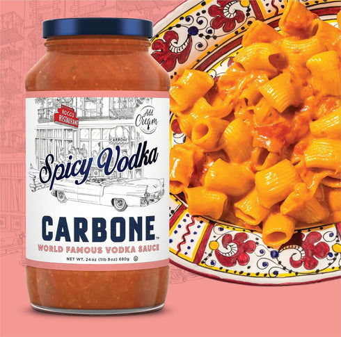 Carbone Spicy Vodka Pasta Sauce | World Famous Signature Recipe | Slow-Cooked with 100% Italian Tomatoes | Vegetarian, Gluten Free, Low Carb, Keto Pasta Sauce, 24 Fl Oz (Pack of 2)