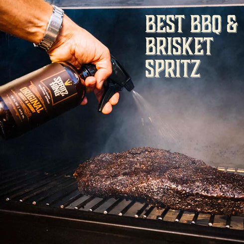 Pack 2 (16 Oz Spritz King Culinary Basting Spray: For Grilling, Smoking, Air Frying - Delicious Dark Bark, Flavorful