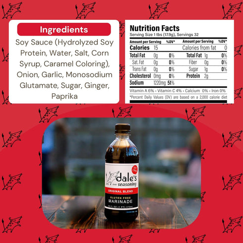 Dale's Original Steak Seasoning, Gluten Free, 16 oz Bottle - No Long Marinating