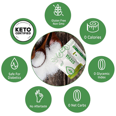 100% (32 Oz) Sweet Nature | Stevia Erythritol Sweetener Powder - Keto Sugar Substitute for Diabetics - Vegan, Low Carb