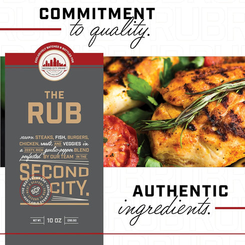 10oz 2-pack, The Rub Seasoning for Steaks, Burgers, Fish, Chicken, and Veggies A Seasoning Blend of Zesty Garlic