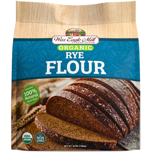 48 oz (2 Pack) War Eagle Mill Organic Stoneground Rye Flour