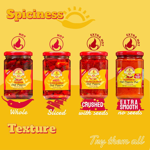 10oz (285 TUTTOCALABRIA Chili Pepper Paste Pate, g), Seedless, No Seeds, Fine and creamy processing, Spicy and rich