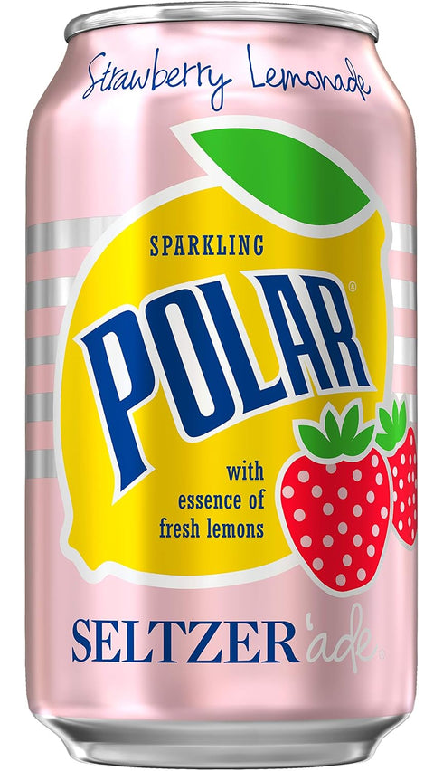 12 (Pack 8) Polar Strawberry Lemonade Seltzer'ade, Fluid Ounce