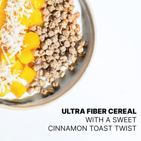 Poop Like A Champion High Fiber Cereal - Cinnamon Toast Flavor | Keto Friendly Low Carb Gluten Free & Healthy |