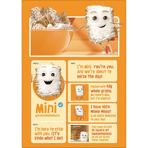 48g 16 oz Kelloggs Frosted Mini-Wheats Breakfast Cereal, High Fiber, Whole Grain