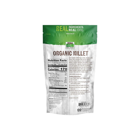 16-Ounce (Packaging NOW Foods, Organic Millet, Gluten-Free, Whole Grain, Hulled, USA-Grown, May Vary)