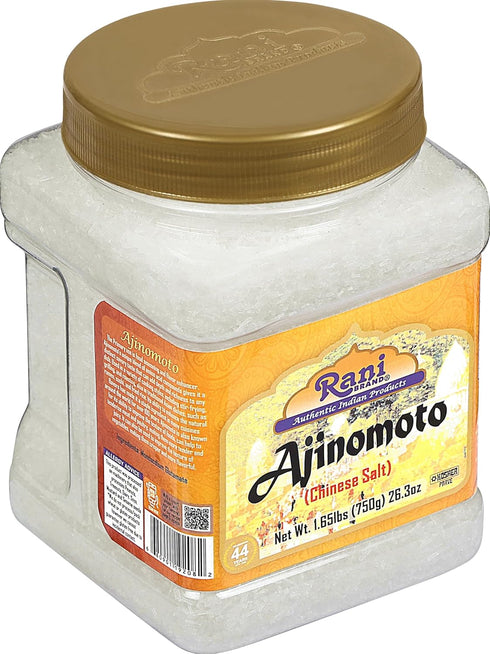 Rani Ajinomoto (Chinese Salt), 26.3oz (1.65lbs) 750g PET Jar, Umami Seasoning