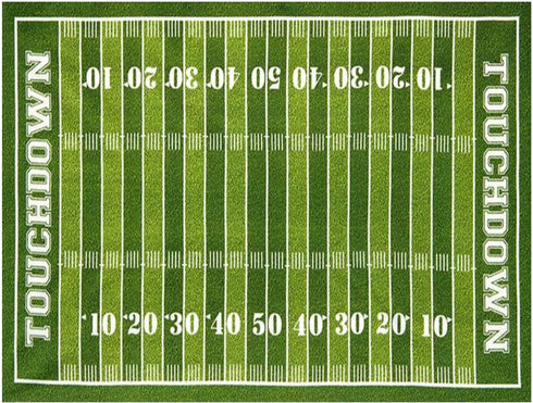 Football Field Edible Cake Topper for 1/4 Sheet Cakes