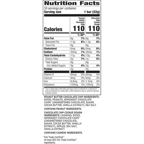 Pack, 30 23.4 oz Larabar Minis Chocolate Bars Variety Gluten Free Vegan Fruit and Nut Bars, Bars