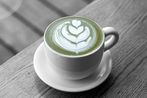 SAKU Maca Cocoa Jade Matcha Latte Blend, Super Food Tea, 2.1 oz Bag