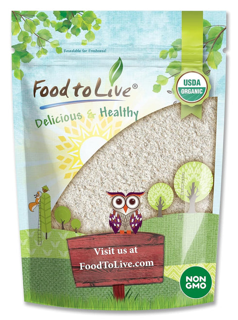 Food to Live Organic White Rye Flour, 2 Pounds - Non-GMO, Unbleached,