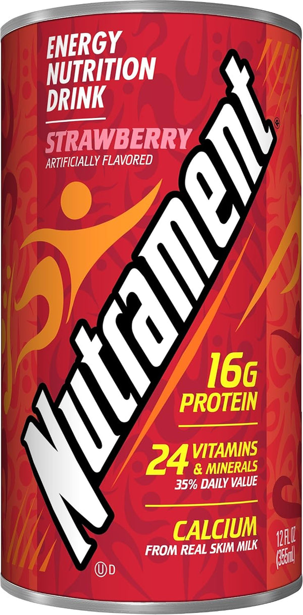 Nutrament Nutritional Drink, Strawberry, 12 Ounce (Pack of 12)
