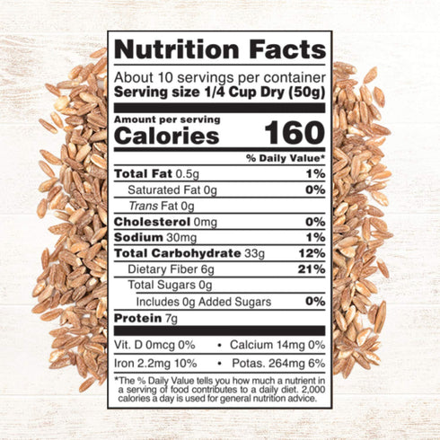 17.6 Pack 3 Roland Foods Pearled Italian Farro, Ounce Bag