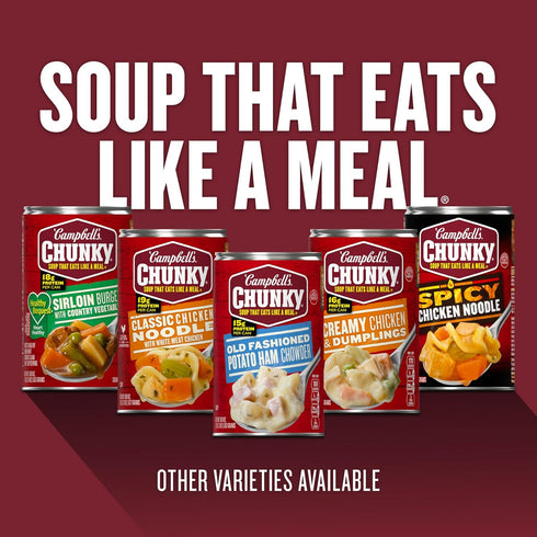 18.8 oz (Pack 2) Campbell's Chunky Creamy Chicken Bacon Carbonara Soup, Can