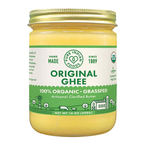 PURE INDIAN FOODS Grass Fed Ghee, 14 OZ